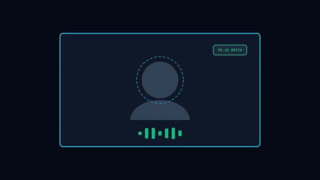 Digital User Interface Screen with Profile Icon and Data Visualization.