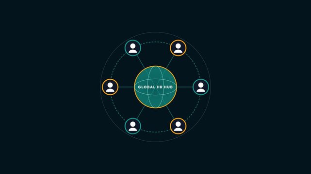 Digital Network Connection with Multiple Users and Data Flow.