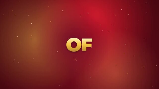 Holiday sale title with gold letters and gift boxes on a flowing red and gold gradient