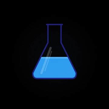 Chemical Drop Reaction Flat Vector Animation