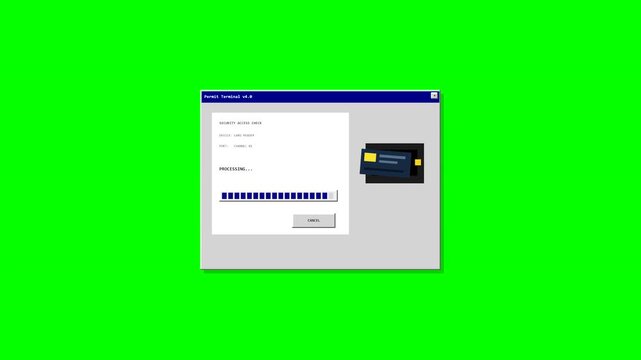 Chroma key animation of computer software interface