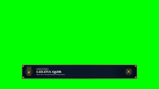 Animated Lailatul Qadr Lower Third Graphic for Islamic Broadcast Overlay Designs