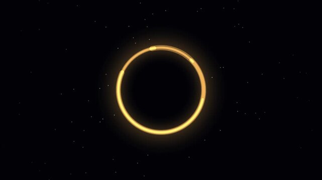 Light streaks converging into a glowing ring with shockwaves for a logo reveal