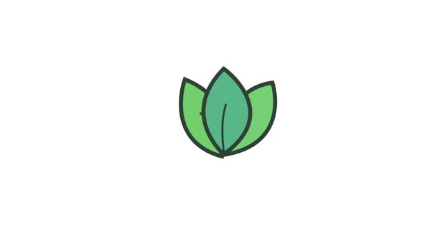 Vector illustration of a green leaves