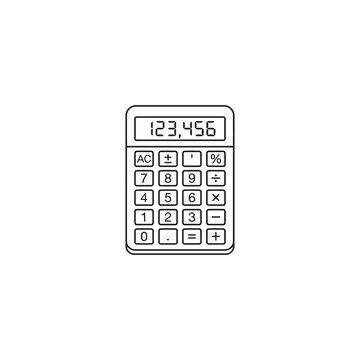 Simple calculator with numbers on display