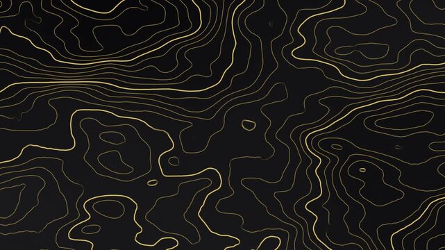 Boucle sans couture : fond de carte topographique noir et or