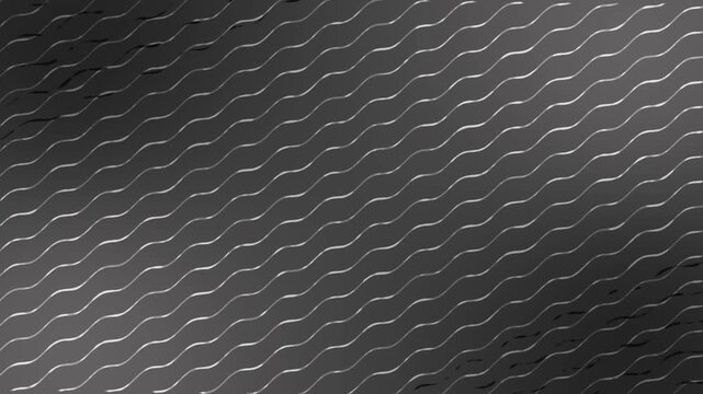 Gray wavy line pattern background with metallic texture and modern geometric