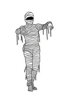 vector illustration of a mummy
