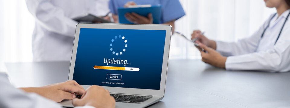 Software update on computer for brisk version of device software upgrade