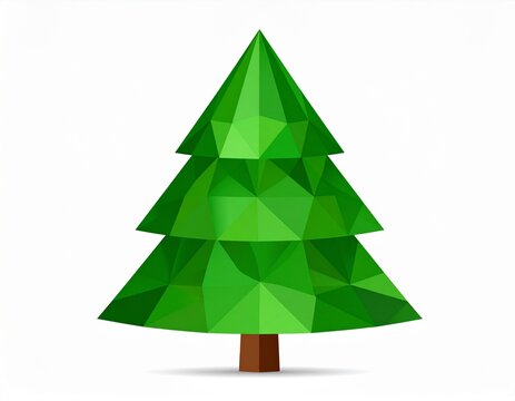 Illustration von einem Abstrakten Polygon Christbaum
