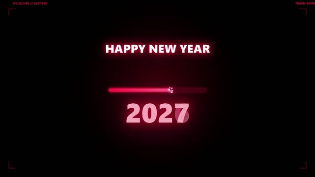 Happy new year 2026 digital loading screen