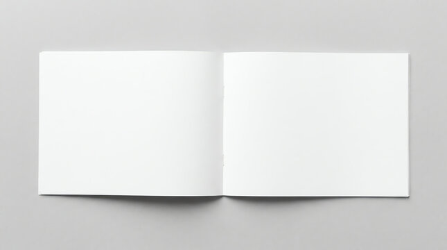 Blank half fold brochure template for mock up and presentation design. 3d render illustration