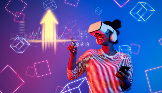 Explore the intersection of virtual reality and financial analysis, showcasing growth and strategy development through engaging charts and innovative diagrams. XDMCP