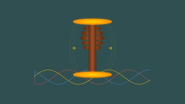 High-Voltage Porcelain Electric Field Sensor Probe Motion Graphic