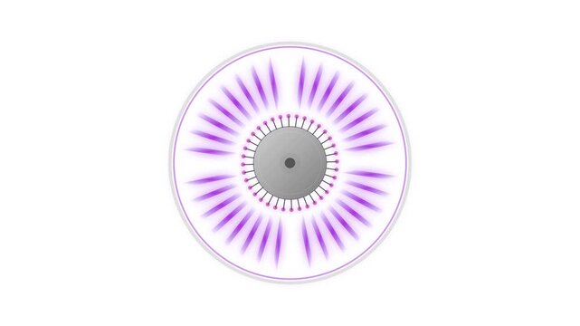 Multi-Needle Tubular Corona Electrostatic Discharge Electrode Plasma Animation