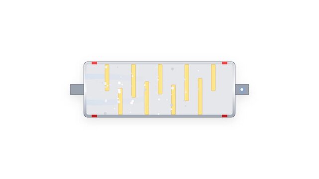 Industrial Silane Gas Thermal Pyrolysis Particle Trap Cartridge Schematic Animation