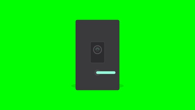 Contactless Smart Door Access Terminal with NFC Smartphone Authentication and Illuminated Green Status Ring