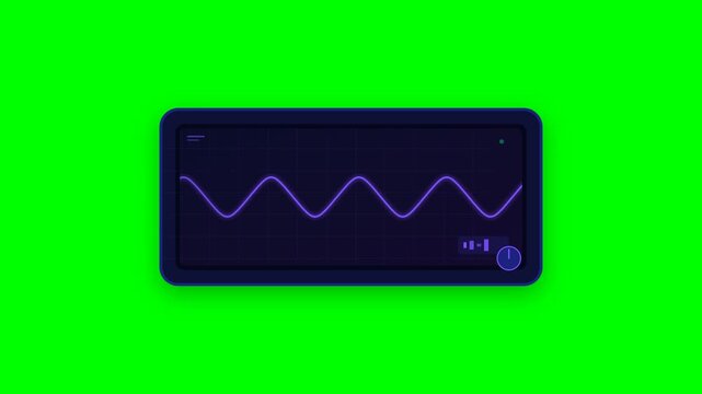 Sleep Apnea Nocturnal Breathing Airflow Monitor Displaying Sinusoidal Respiratory Rhythm Waveform