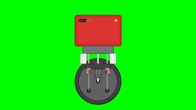 Automated Multi-Strand Wedge Puller Jack Civil Engineering Testing Animation