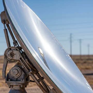 Heliostat Mirror Field at Solar Power Plant Aerial View