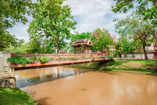 Ancient architecture of Wat Lok Moli in Chiang Mai Old City, Thailand