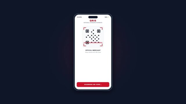 Modern Smartphone Displaying a Digital QR Code Scanner Interface for Secure Authentication and Mobile Payment Access