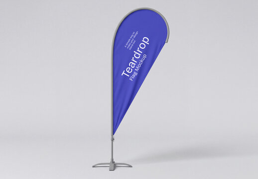 Teardrop Flag Banner Mockup
