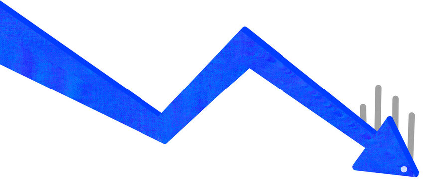blue arrow sign isolated