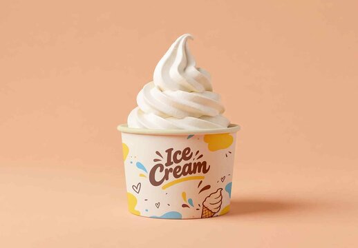 Ice Cream Cup Mockup