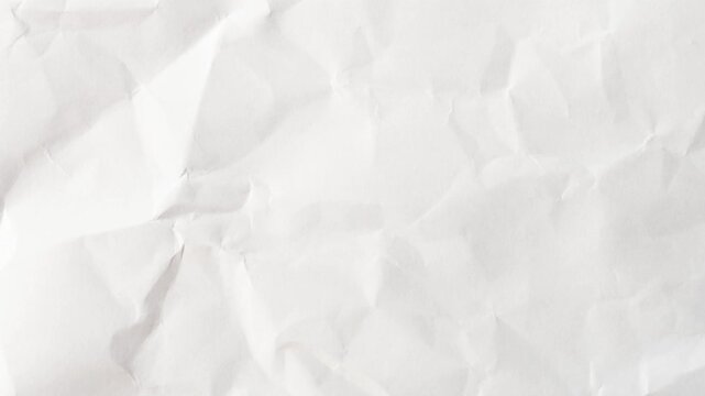 Crumpled paper animation, white texture animation, Stop motion of Crumpled white paper texture background, paper texture background stop motion animation, white paper texture looping animation.