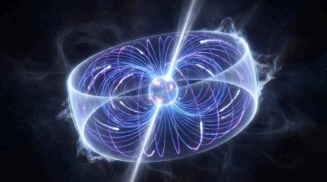 Pulsar magnetosphere with electromagnetic field lines in cosmic space