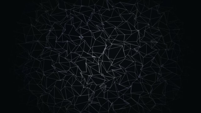 Abstract geometric light patterns forming dynamic caustic waves in