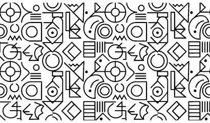 Fototapeta na wymiar Modern Geometric Shapes Seamless Pattern Collection