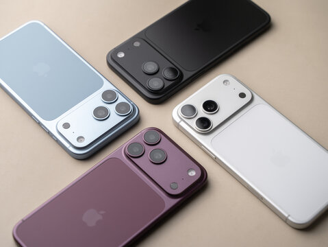 iPhone 18 Pro Max Lineup Showcasing All Available Colour Options Side by Side in Bangalore, India, on October 04, 2026