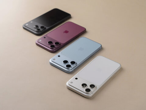 iPhone 18 Pro Max Lineup Showcasing All Available Colour Options Side by Side in Bangalore, India, on October 04, 2026