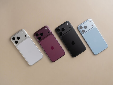 iPhone 18 Pro Max Lineup Showcasing All Available Colour Options Side by Side in Bangalore, India, on October 04, 2026