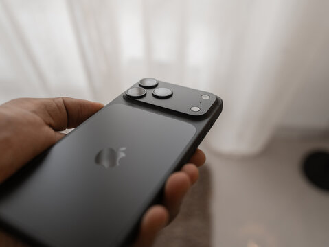 iPhone 18 Pro Max in Elegant black Colour Showcased in hand in Bangalore, India, on October 04, 2026
