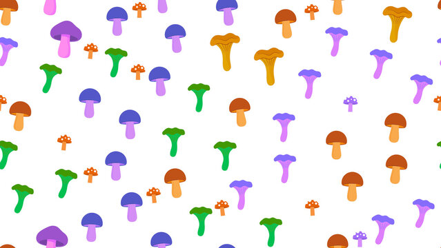 Colorful mushroom pattern