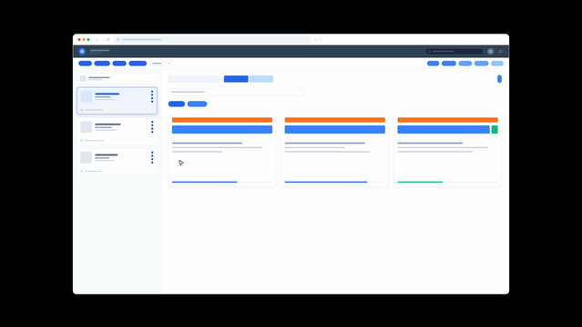 dashboard interface website browser mockup displaying modern software application data on digital screen