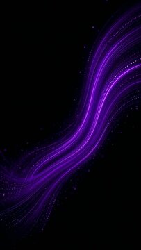 Abstract Purple Glowing Waves with Dynamic Light Lines and Futuristic Energy Pattern Background for Modern Technology Design and Digital Wallpaper