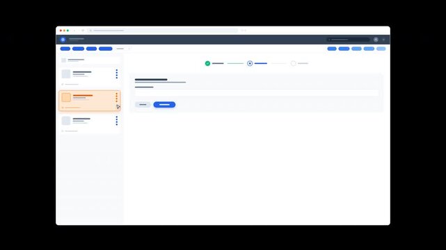 modern web dashboard interface layout for business document management software application