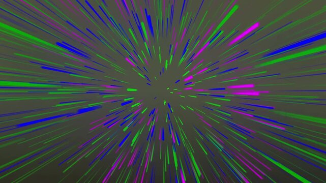 Neon Radial Speed Lines Abstract Motion Background