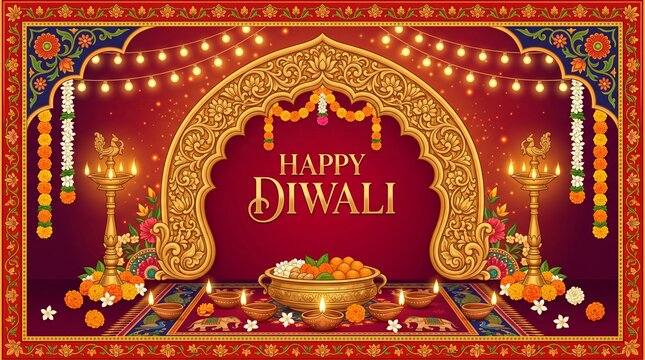 Celebrating the festival of lights a warm and joyful happy diwali greeting for friends and family everywhere