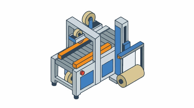 Industrial Paper Roll Cutting Machine Operation.