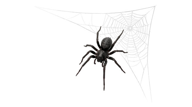 Halloween Spider and Web with No Background, Transparent PNG