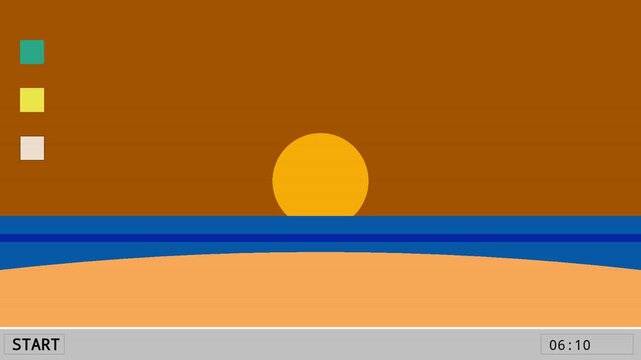 Pixel Art Day to Night Cycle Sequence Sheet Showing Sunset Transition