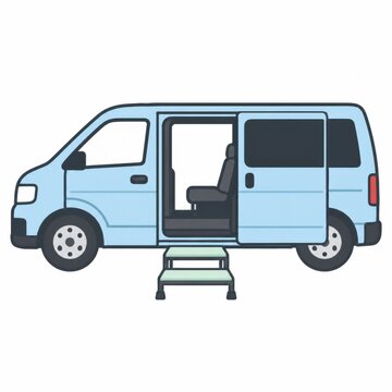 Portable boarding step for a community van