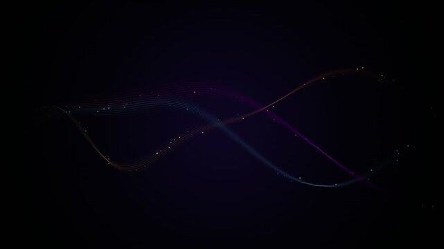Abstract Chrono Silk Procedural Wave Seamless Motion Loop 4K