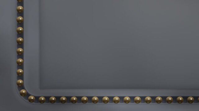Mirror Bead Race Indexing Along An L Shaped Groove Border With Copy Space Seamless Loop in subtle slate tones