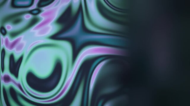 Turbulent plasma energy field abstract background with copy space for text seamless loop in rich teal tones